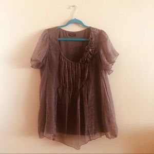 Brown top with brown lining